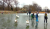 Bruslení na Hamerském rybníku u Botiče