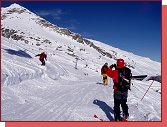 Kaprun, trasa X5 k��� modrou sjezdovku 
