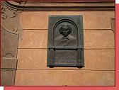 Praha, Kampa, pamtn deska Ludvka van Beethovena. 