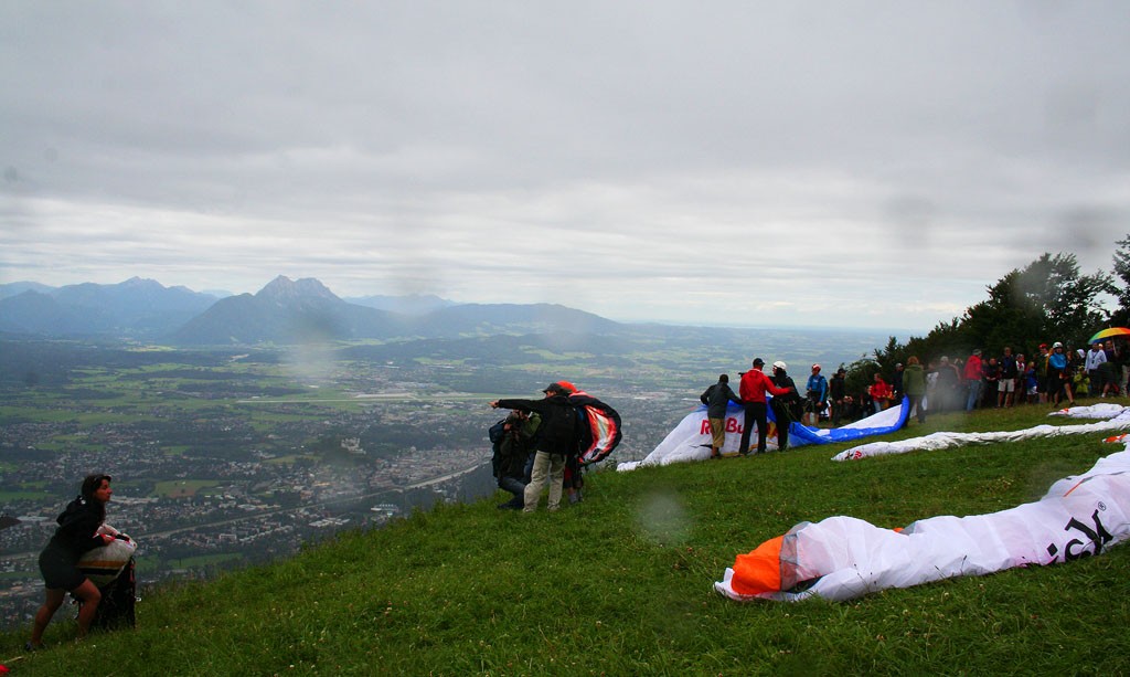 X-Alps 2009, start na Gaisbergu 