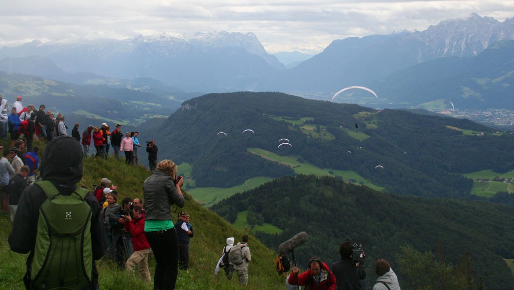 X-Alps 2009, start na Gaisbergu 