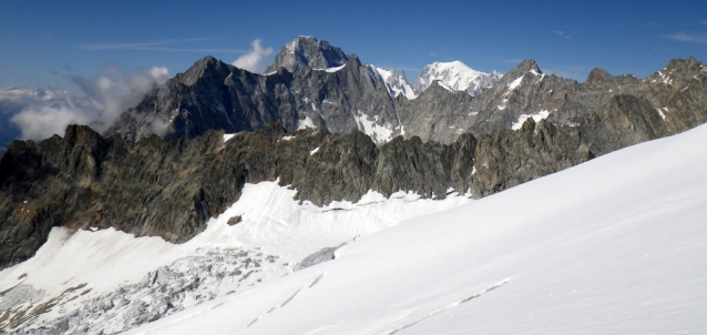 Mont Dolent nedaleko Mont Blanc