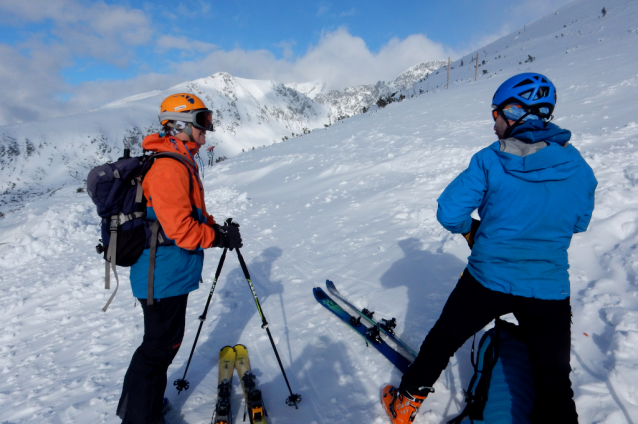 Sedielkový priechod na lyžích