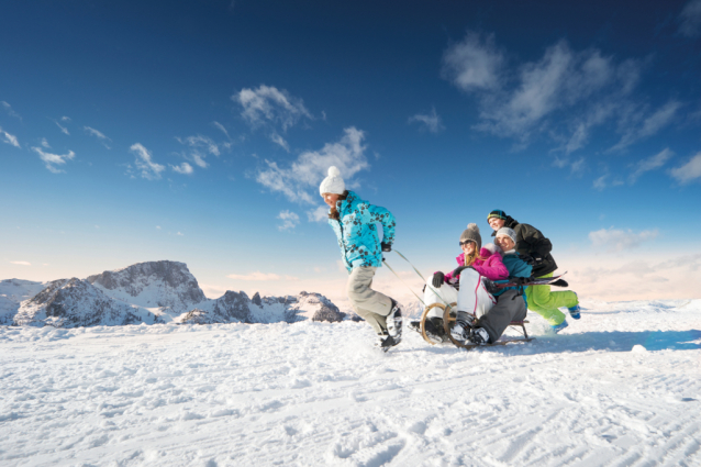 Rodinná dovolená v Korutanech na sněhu
