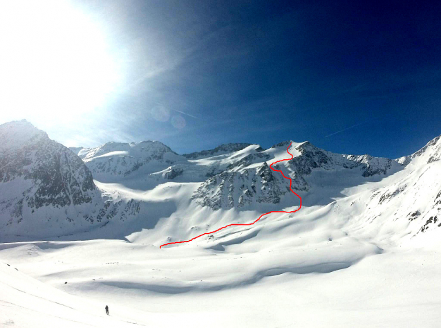Hochvernagtwand (3390 m), super skialp v Ötztalských Alpách