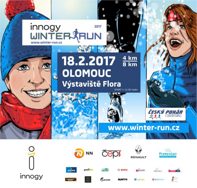 Olomoucký Winter Run se běžel na slunci