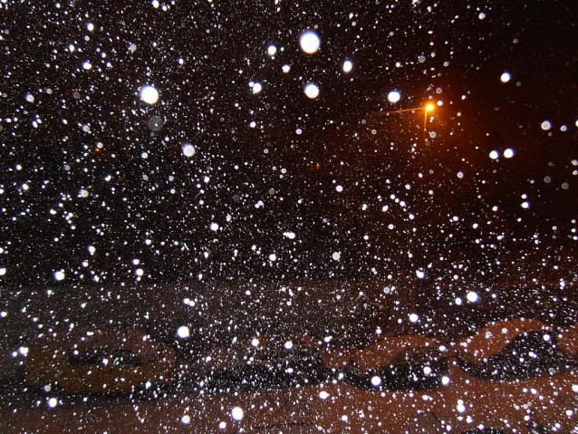 První sníh v Praze 2013