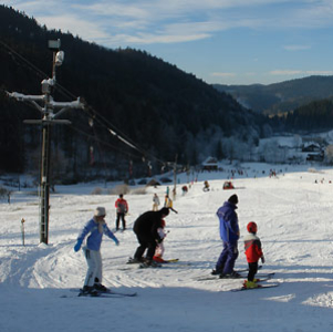 První lyžování na Zlínsku