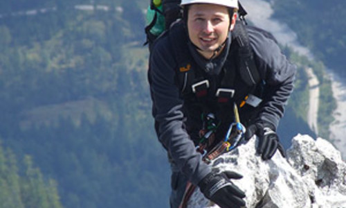 Mittenwalder Klettersteig v Karwendelu Mittenwalder Klettersteig v Karwendelu