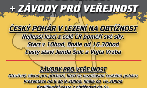 Český pohár v lezení se koná v Kladně