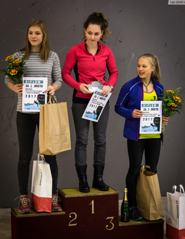 Mistrovství České republiky v lezení na obtížnost vyhráli Adam Ondra a Iva Vejmolová