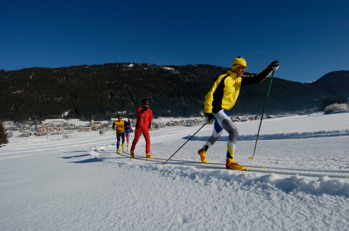 Cross country skiing Weissensee.