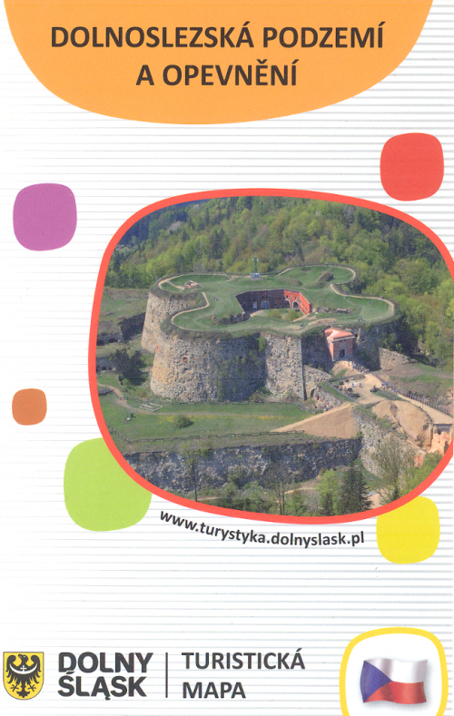 Polsko turistické: Mapa dolů a opevnění v Dolním Slezsku.