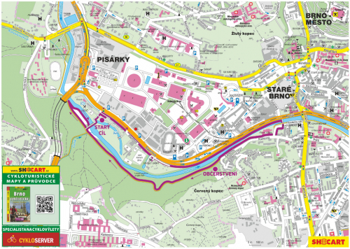 Night Run Brno - trasa závodu.