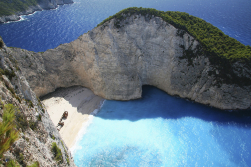 Řecké ostrovy ve Středozemním moři.