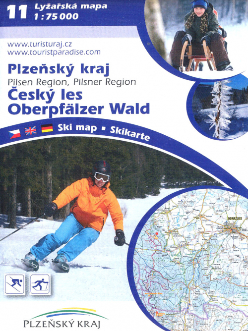 Lyžařská mapa Český les / Oberpfälzer Wald.