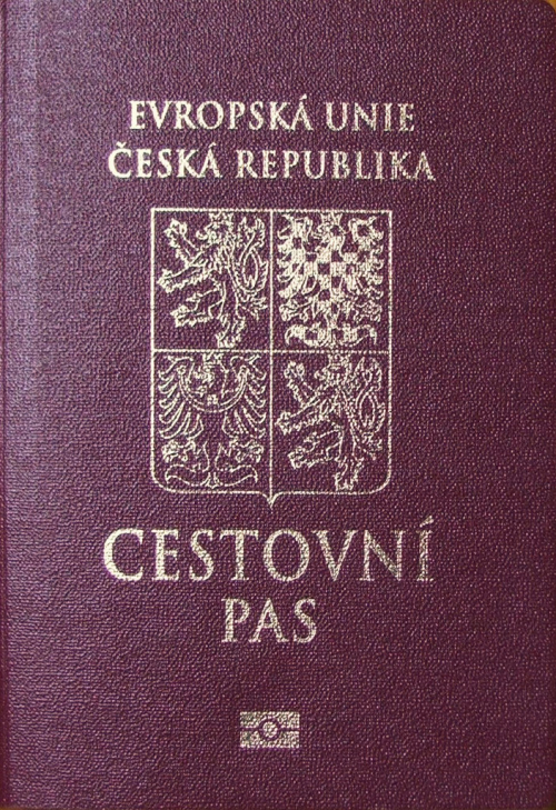 Český cestovní pas.