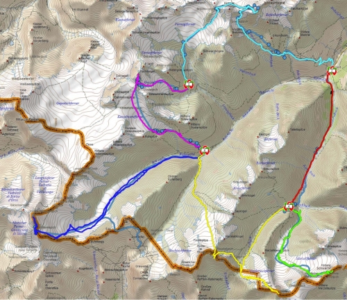 Ötztalské Alpy, skialpinismus. 