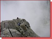 Piz Badile, vrcholov heben 