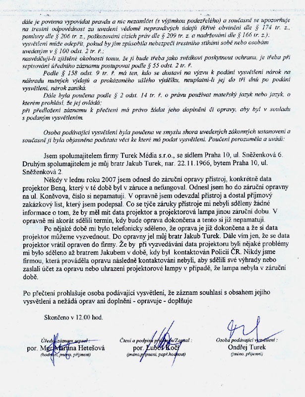 Benq se soud se zkaznkem - Horydoly.cz 