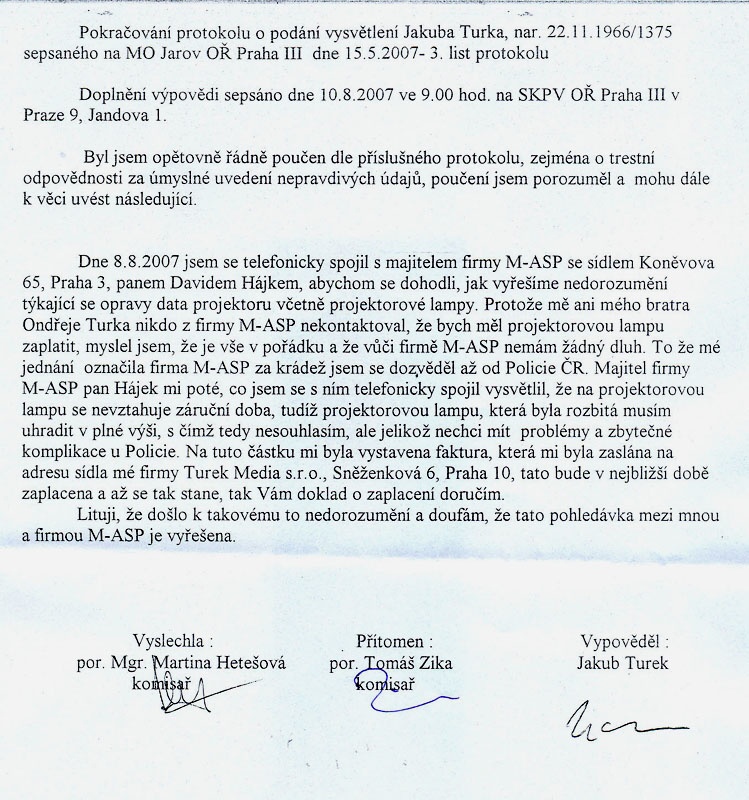 Benq se soud se zkaznkem - Horydoly.cz 