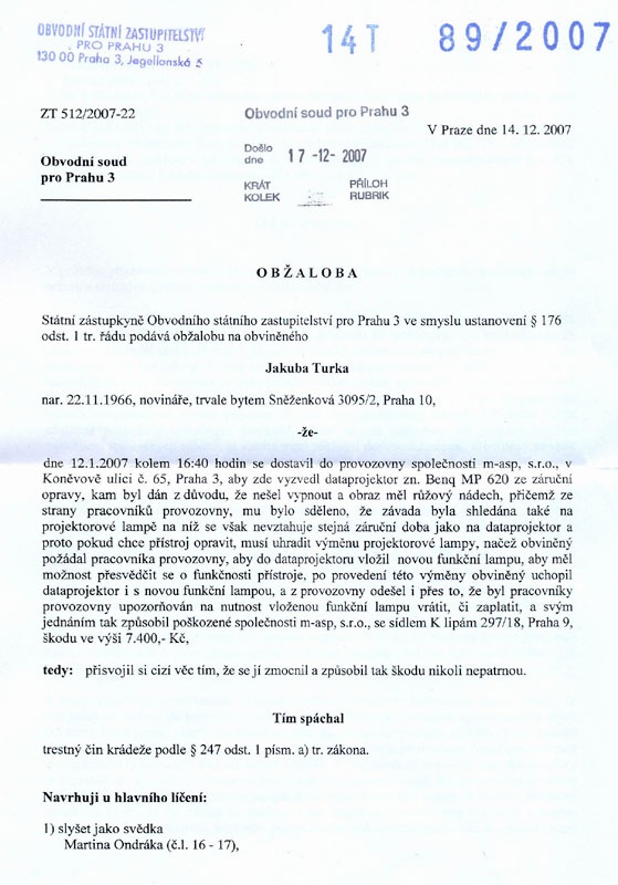 Benq se soud se zkaznkem - Horydoly.cz 