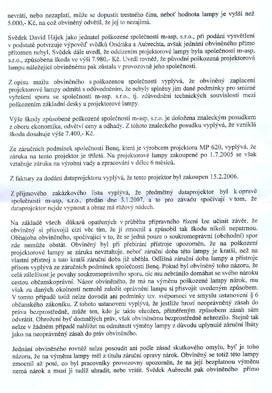 Benq se soud se zkaznkem - Horydoly.cz 