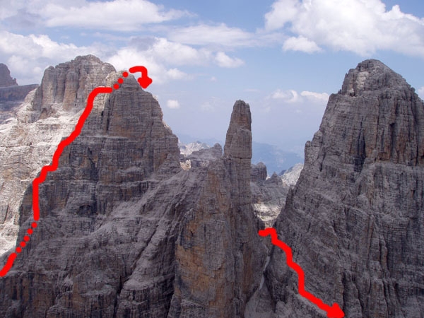 Brenta, Campanile Alto, Westgrat 