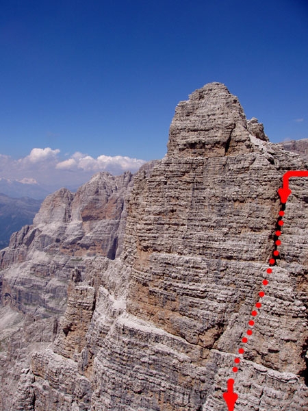 Brenta, Campanile Alto, Westgrat 