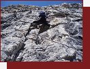 Brenta, Campanile Alto, Westgrat, obtn stnka v polovin vstupu