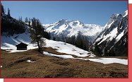 Le Tour, pohled na sedlo Balme ze švýcarské strany 