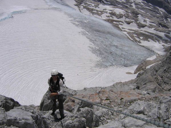 Dachstein, horolezectv v okol Admkovy chaty