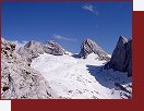 Gosausk ledovec, Torstein (vpravo ve stnu), Mitterspitz, Dachstein, Niedere Dachstein