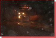 Hardangervidda. drba kolejit ve stanici Finse jednoho brzkho lednovho jitra 