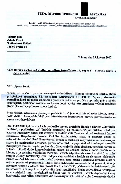 Horsk zchrann sluba pe Horydoly