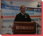 Jerusalem Marathon 2011. Starosta msta Jeruzalm Nir Barkat. 