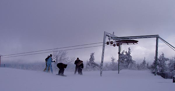 Ještěd, lyžařský přechod hřebene