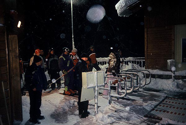 Krkonoše, noční lyžování