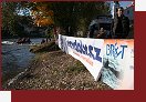 Krumlovsk vodck maraton. Cl v eskm Krumlov u pivovarsk zahrady