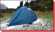 Kyrgyzstn, Tereskej Alatau. Stan u bivaku Sirota 