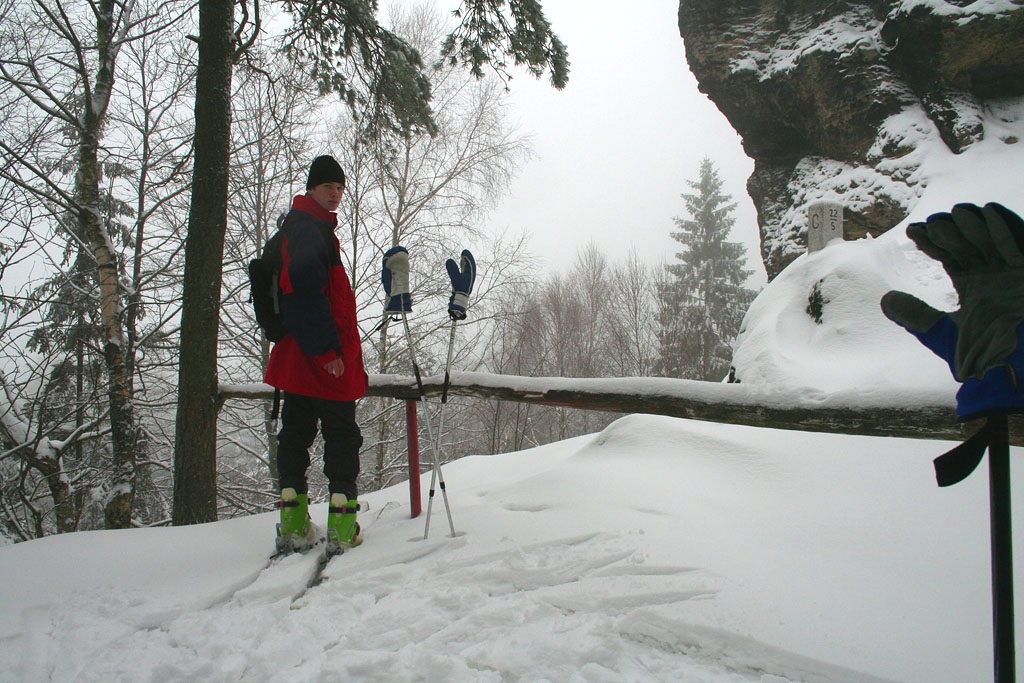 Lyask vstup z Doln Svtl pes Falkenstein na Lu