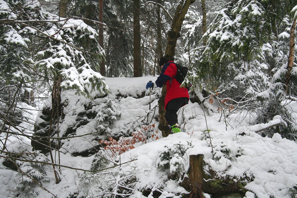 Lyask vstup z Doln Svtl pes Falkenstein na Lu