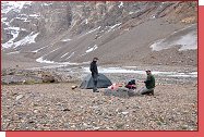 Dolina eky Sary-itcharv, base camp (4350) 