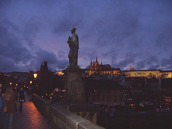 Praha, Karlův most v noci
