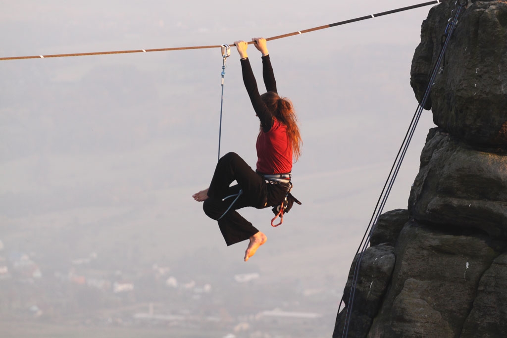 Slackline Doga a Divok rka