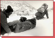Kompletn pechod hebene Tater v zim 1970. Zleva Chroust, Pavouk a Kalvoda 