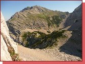 Totes Gebirge, Welser Htte z ferty na Schermberg, v pozad Kreuz a Zwillingkogel, vpravo Arzlochscharte 