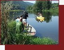 Kameraman Vlado Haviar filmuje na Berounce