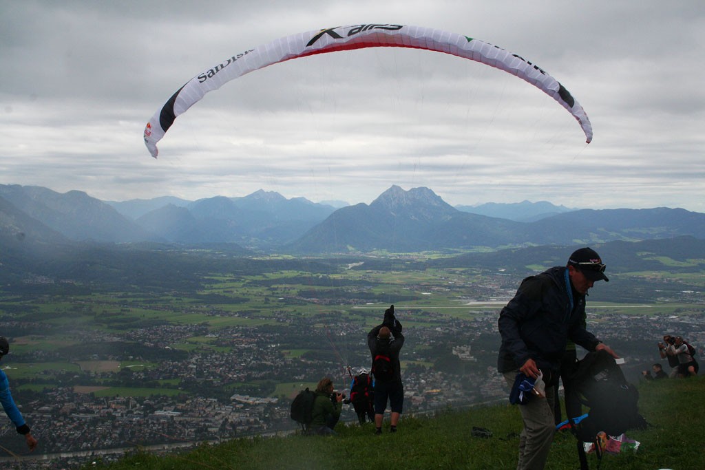 X-Alps 2009, start na Gaisbergu 