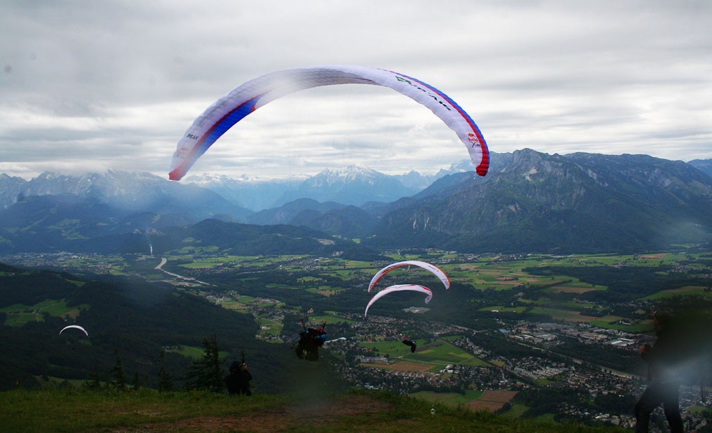 X-Alps 2009, start na Gaisbergu 